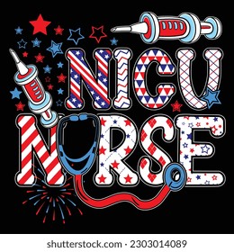 American nicu nurse sublimation design