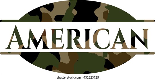 American on camo pattern