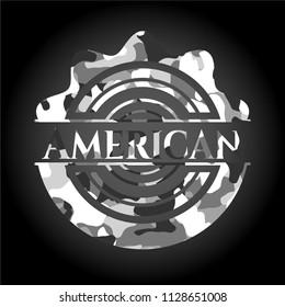 American on grey camo pattern