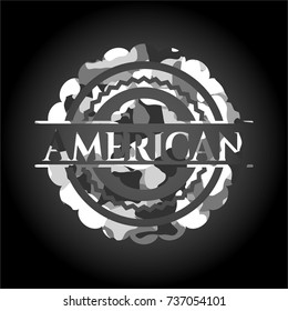 American on grey camo pattern
