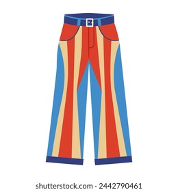 American Pant flat vector illustration on white background