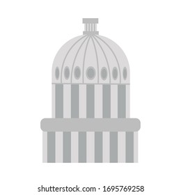 american parliament cupule flat detailed style vector illustration design