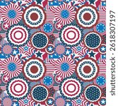 American Patriot circle banner pattern