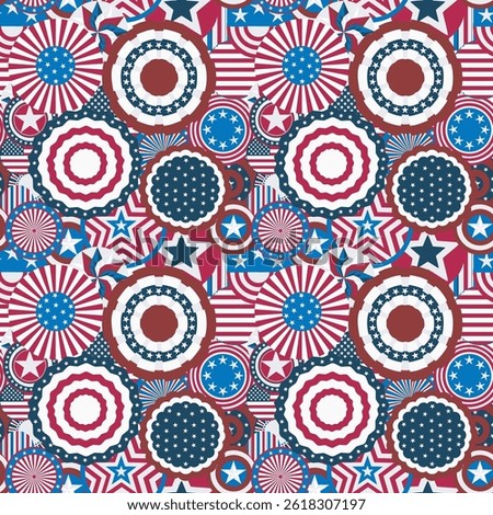 American Patriot circle banner pattern