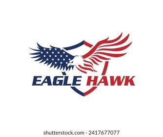 American Patriot Eagle Logo Design Template