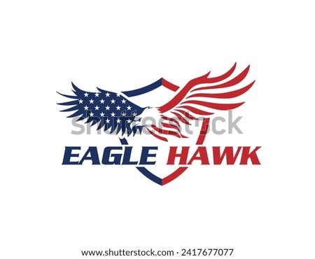 American Patriot Eagle Logo Design Template