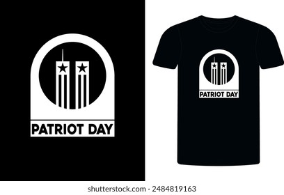 American Patriot T-shirt day. Patriotic September 11, patriot day vintage typography t-shirt design template background. patriot shirt.