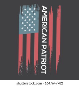 American Patriot - Typography T Shirt Design, Illustration vector