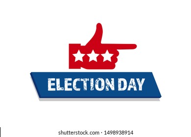 American patriotic background election day. Usa debate of president voting 2020. Election voting poster. Vote 2020 in USA, banner design.  Political election campaign. Flyer vector blue red white logo