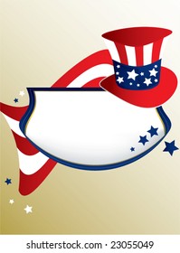 American patriotic banner - vector