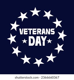 American Patriotic Celebration Veterans Day vector illustration.