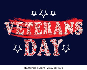 American Patriotic Celebration Veterans Day vector illustration.