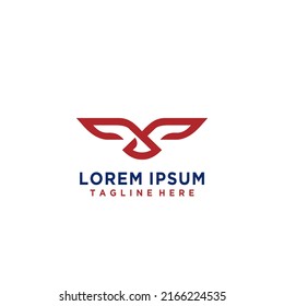 American patriotic eagle vector logo template