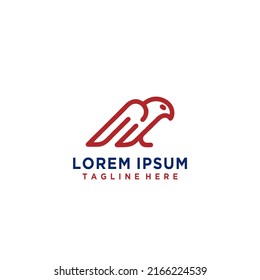 American patriotic eagle vector logo template