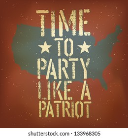 American patriotic poster, vector, EPS10