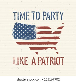 American patriotic poster, vector, EPS10