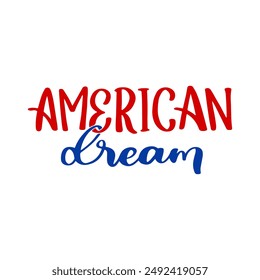 American patriotic quote lettering vector illustration isolated. 4th of July typography design. 4th of july quotes patriotic, Lettering text print for cricut, Design for shirt.