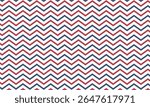 American patriotic seamless line pattern. Chevron zigzag lijn pattern. Memphis style. Flat vector zig zag sign. Chevrons wave line. Wavy stripes background. Retro pop art 80