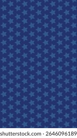 Padrão patriótico americano sem emenda. Fundo tradicional dos EUA. Estrelas azuis em fundo azul. Modelo de vetor para tecido, têxtil, papel de parede, papel de embrulho.