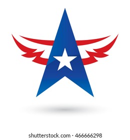 American patriotic star vector logo