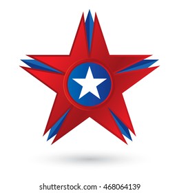 American patriotic star vector logo