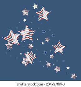 American patriotic stars. Background for a postcard, banner, poster or flyer. American flag pattern in vintage colors.