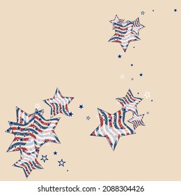 American patriotic stars. Background for a postcard, banner, poster or flyer. American flag pattern in vintage colors.