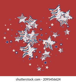 American patriotic stars. Background for a postcard, banner, poster or flyer. American flag pattern in vintage colors.