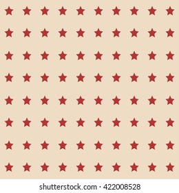 American patriotic stars seamless pattern in vintage colors. Independence day vector background.