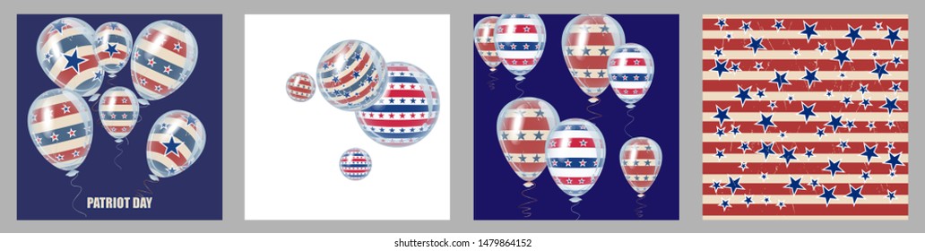 American patriotic stars and stripes pattern in vintage colors. Holiday graphic design. USA Independence Day or Presidents Day star pattern in American flag colors.