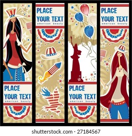American patriotic vertical banners.  To see similar, please VISIT MY GALLERY.