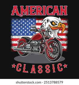 Ilustração do design da camiseta dos Patriotas Americanos