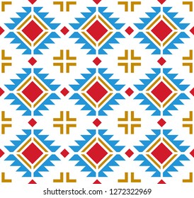 American pattern. Geometric seamless ornament.