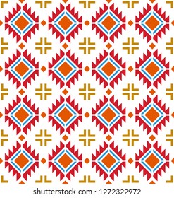 American pattern. Geometric seamless ornament.