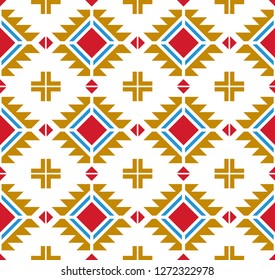 American pattern. Geometric seamless ornament.