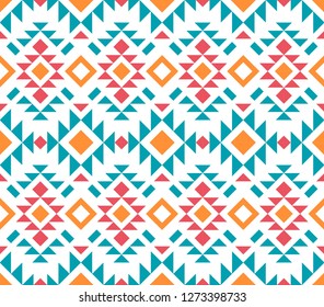 American pattern. Geometric seamless ornament.