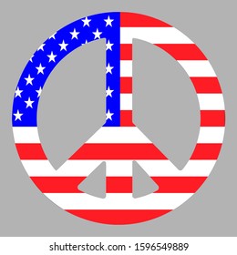 American Peace Pacific Symbol Vector illustration Eps 10