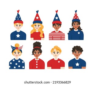 The American People Illustration for 4th of July Independence Day.
