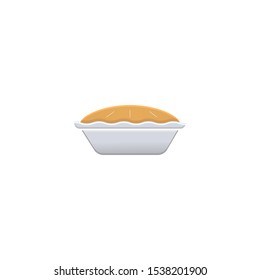 American pie icon on isolated white background. Apple pie vector illustration.
