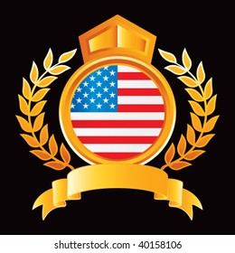 american pin in gold royal display