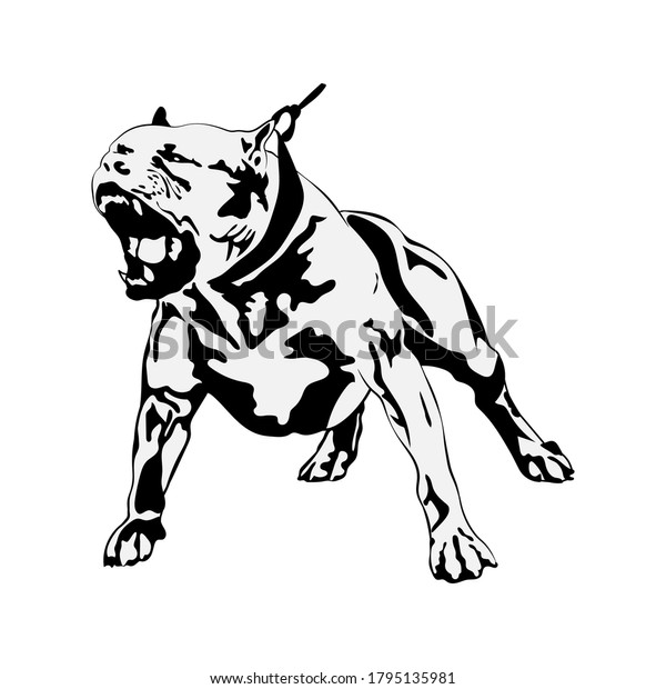 Download American Pit Bull Svg Terrier Svg Stock Vector Royalty Free 1795135981