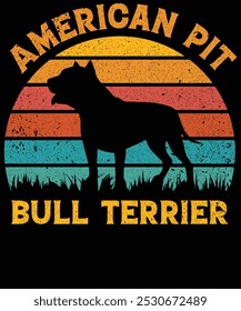 American Pit Bull Terrier dog lovers t-shirts design