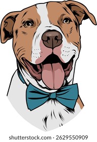 ilustração do vetor pitbull terier americano 