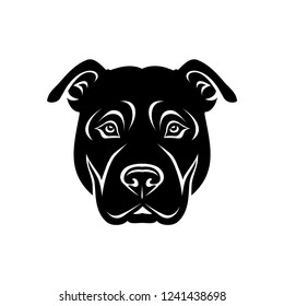 American Pitbull Terrier dog - isolated vector illustration