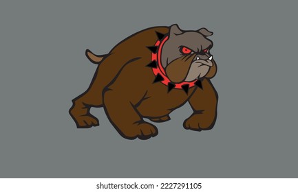 American Pitbull Terrier dog - isolated vector illustration