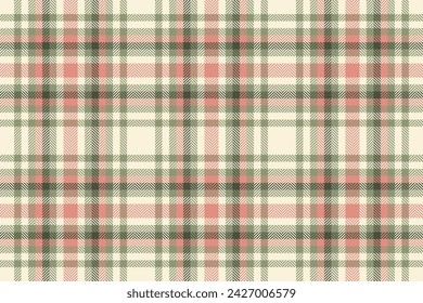 American plaid seamless textile, checked texture pattern background. Present fabric check tartan vector in pastel and papaya whip colors.