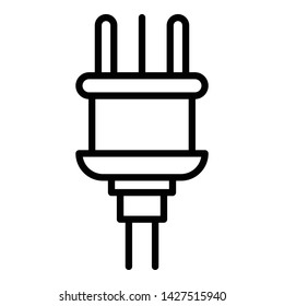 American plug icon. Outline american plug vector icon for web design isolated on white background