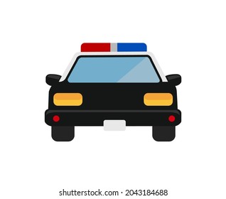 American police car vector illustration ( front view )