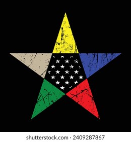 American Police Firefighter Military Corrections Dispatch Star Design Vector Shirt, Poster, card, banner, background. Vector illustration.