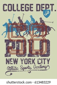 American Polo sports graphic design vector art